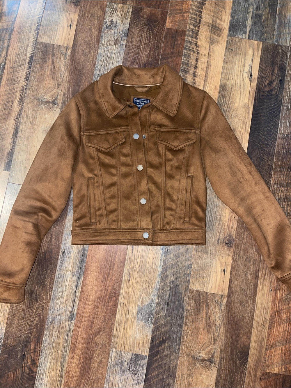 Abercrombie & Fitch Suede-Look Chestnut Brown Jacket